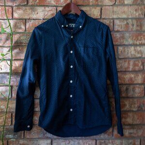 Hawker Rye Navy Polka Dot Button Down Shirt XS